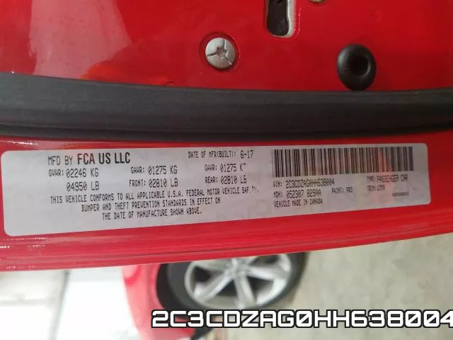 2C3CDZAG0HH638004 фото 2