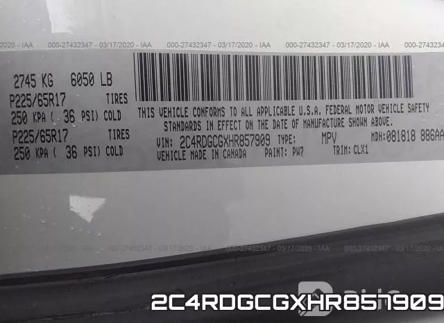 2C4RDGCGXHR857909 фото 10