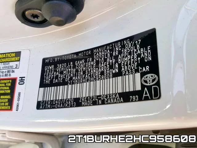 2T1BURHE2HC958608 фото 2