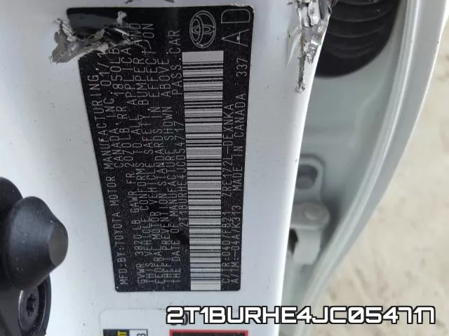 2T1BURHE4JC054717 фото 2