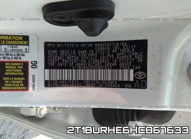 2T1BURHE6HC867633 фото 10