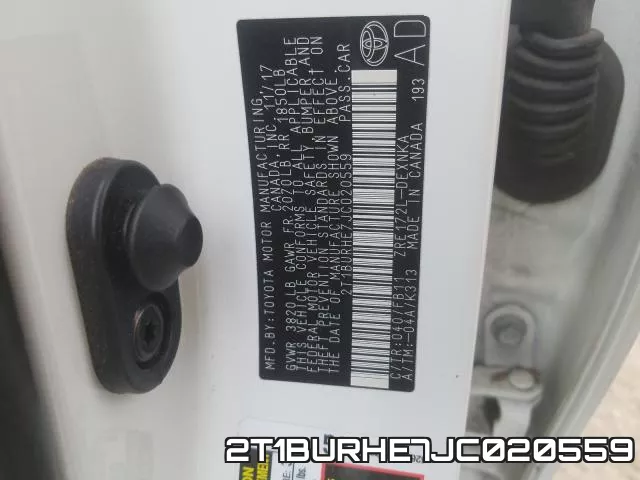 2T1BURHE7JC020559 фото 2