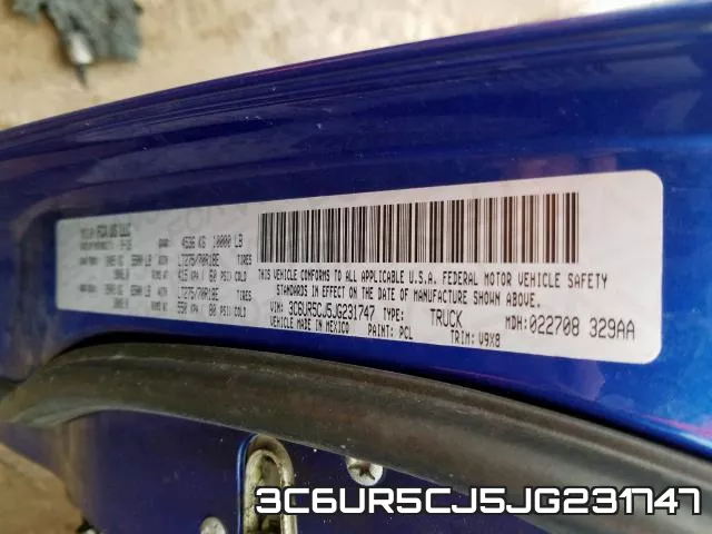 3C6UR5CJ5JG231747 фото 2