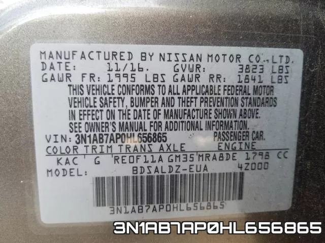 3N1AB7AP0HL656865 фото 2