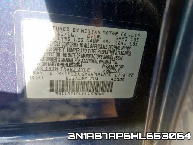 3N1AB7AP6HL653064 фото 2