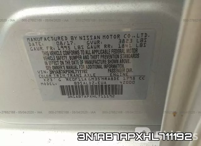3N1AB7APXHL711192 фото 9