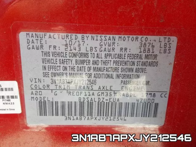 3N1AB7APXJY212546 фото 2