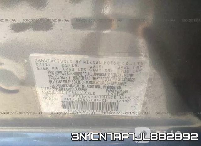 3N1CN7AP7JL882892 фото 10