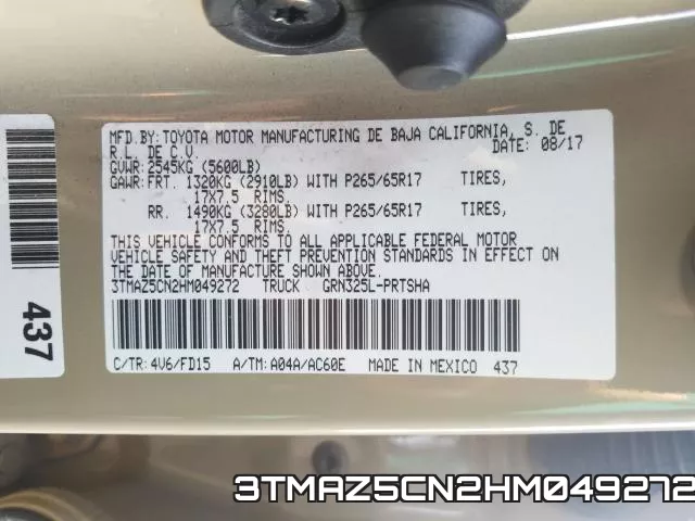 3TMAZ5CN2HM049272 фото 2