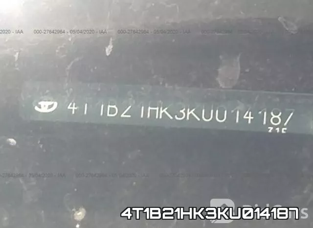 4T1B21HK3KU014187 фото 10