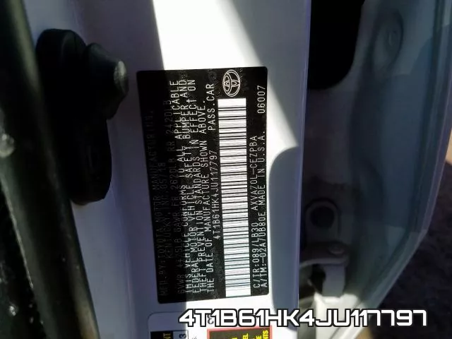 4T1B61HK4JU117797 фото 2