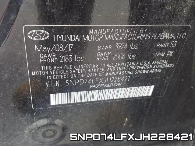 5NPD74LFXJH228421 фото 2