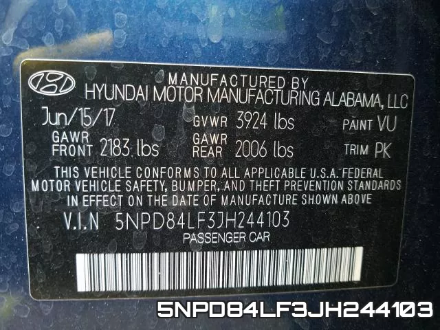 5NPD84LF3JH244103 фото 2