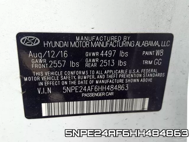 5NPE24AF6HH484863 фото 2