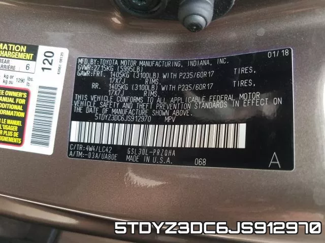 5TDYZ3DC6JS912970 фото 2