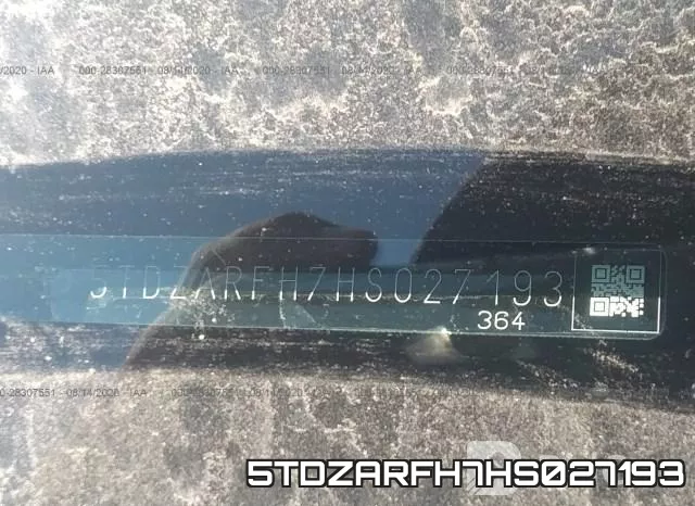 5TDZARFH7HS027193 фото 10