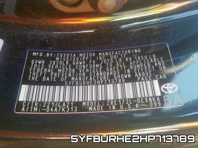 5YFBURHE2HP713789 фото 2