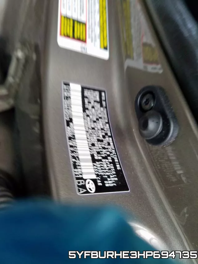 5YFBURHE3HP694735 фото 2