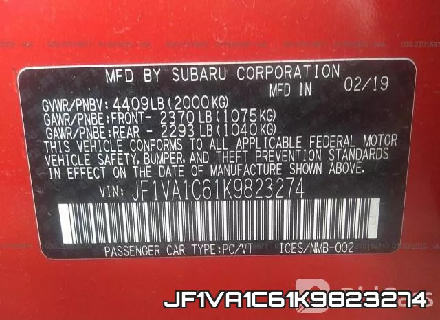 JF1VA1C61K9823274 фото 9