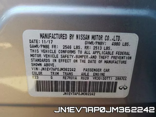 JN1EV7AP0JM362242 фото 2