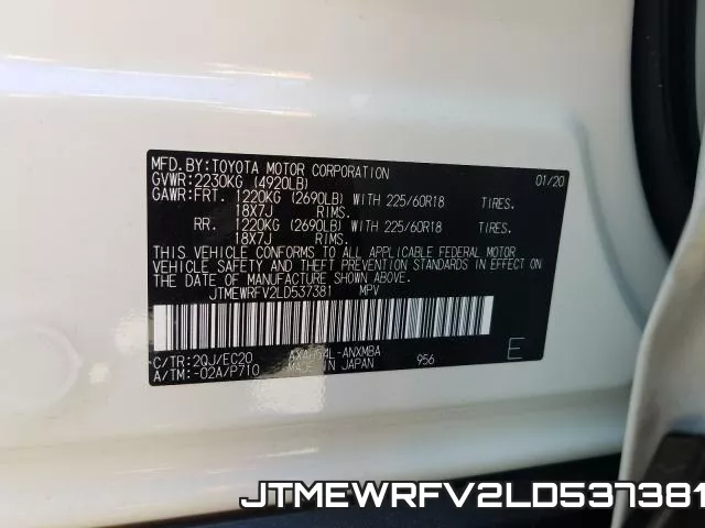 JTMEWRFV2LD537381 фото 2
