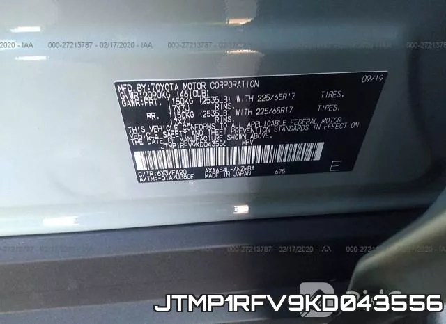 JTMP1RFV9KD043556 фото 10