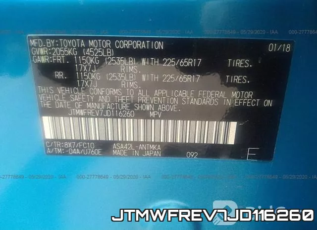 JTMWFREV7JD116260 фото 10