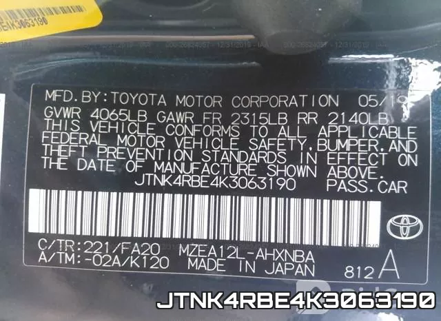 JTNK4RBE4K3063190 фото 10