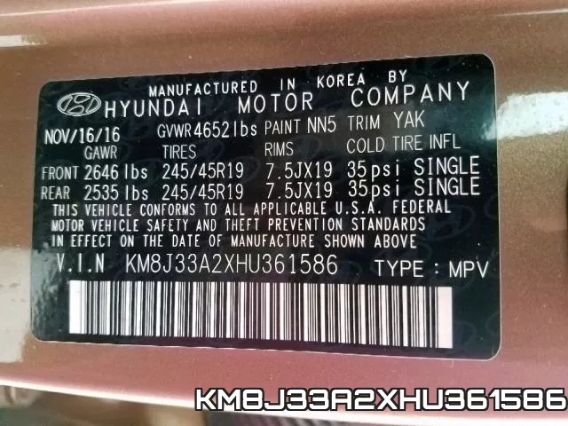 KM8J33A2XHU361586 фото 2