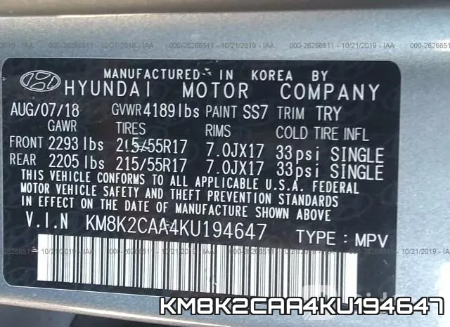 KM8K2CAA4KU194647 фото 10