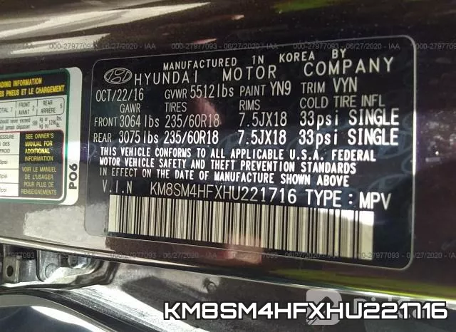 KM8SM4HFXHU221716 фото 10