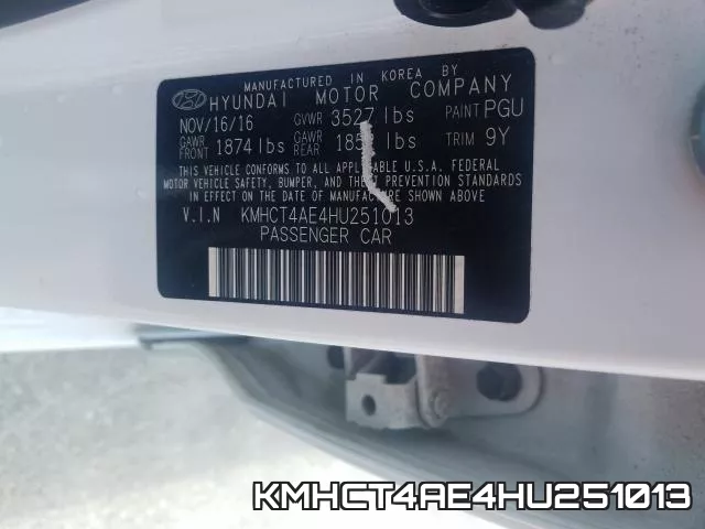 KMHCT4AE4HU251013 фото 2