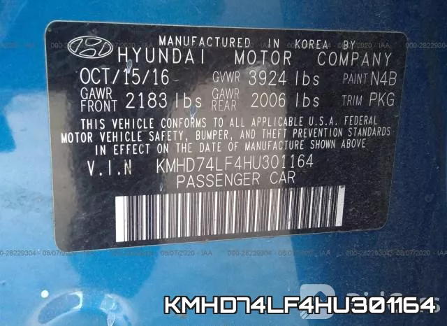 KMHD74LF4HU301164 фото 10