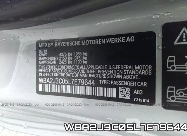 WBA2J3C05L7E79644 фото 10