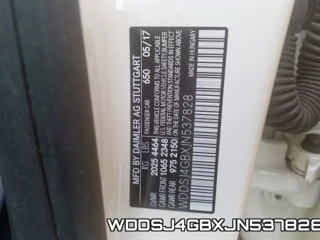 WDDSJ4GBXJN537828 фото 2