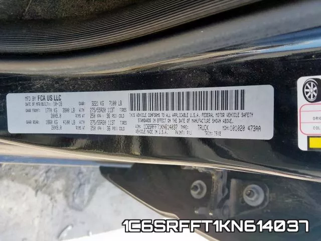 1C6SRFFT1KN614037 фото 2