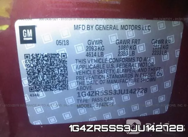 1G4ZR5SS3JU142728 фото 9