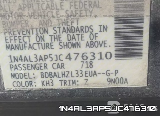 1N4AL3AP5JC476310 фото 10