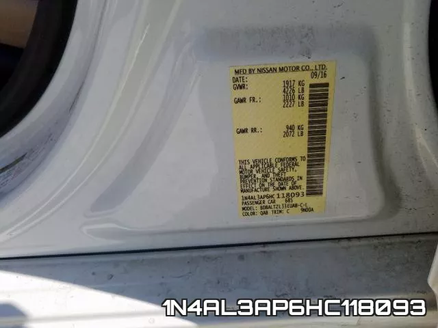 1N4AL3AP6HC118093 фото 2