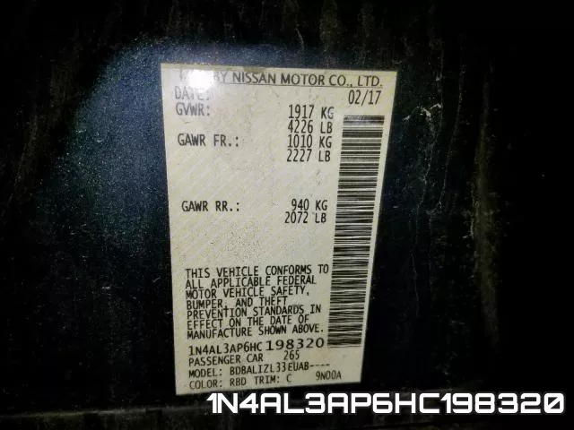 1N4AL3AP6HC198320 фото 2