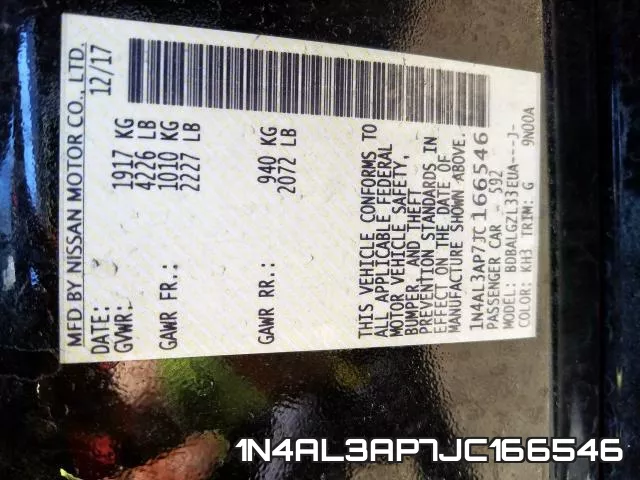 1N4AL3AP7JC166546 фото 2