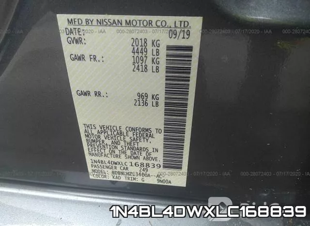 1N4BL4DWXLC168839 фото 10