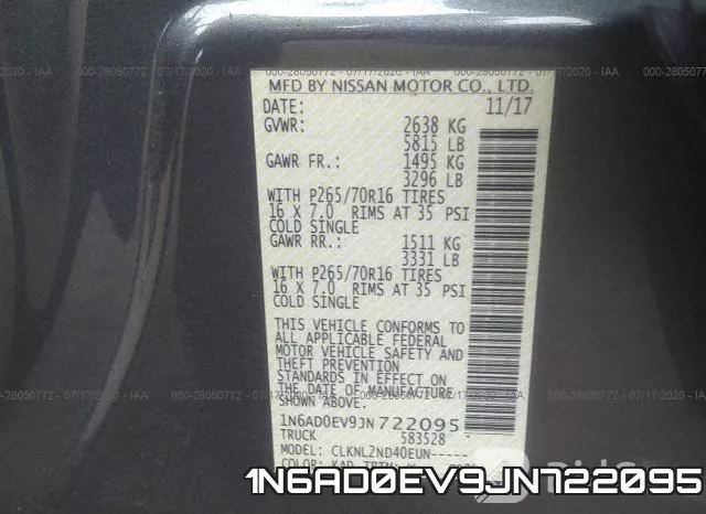 1N6AD0EV9JN722095 фото 10
