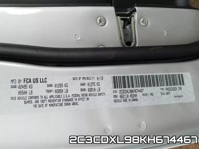 2C3CDXL98KH674467 фото 2