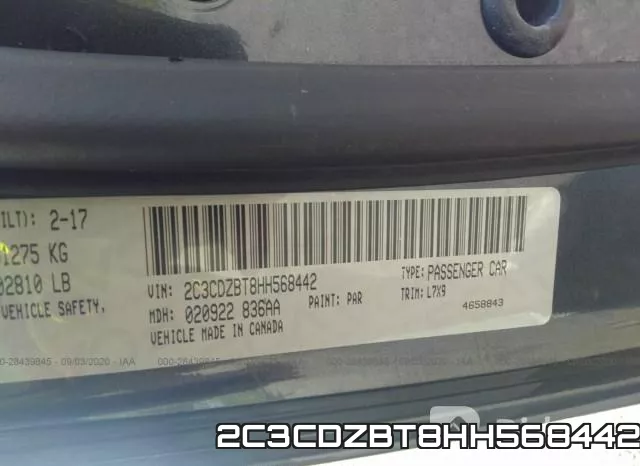 2C3CDZBT8HH568442 фото 10