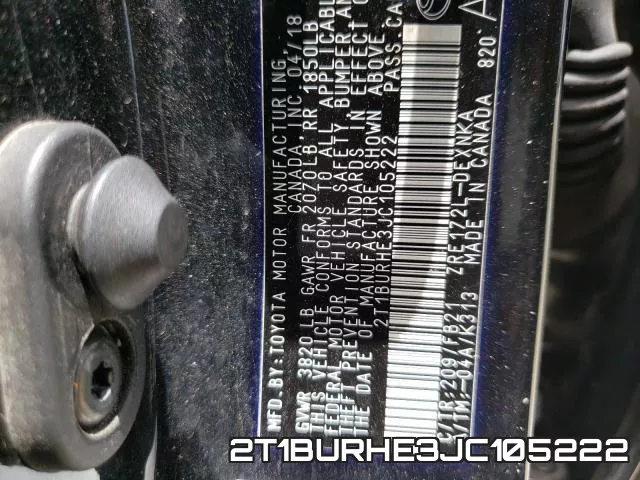 2T1BURHE3JC105222 фото 2