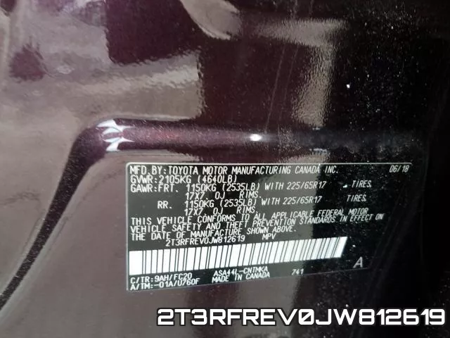 2T3RFREV0JW812619 фото 2