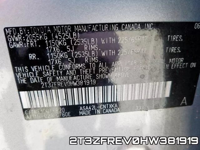 2T3ZFREV0HW381919 фото 2