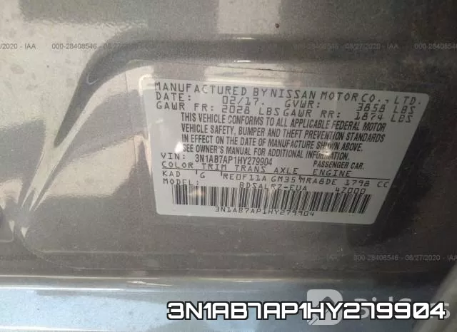 3N1AB7AP1HY279904 фото 10