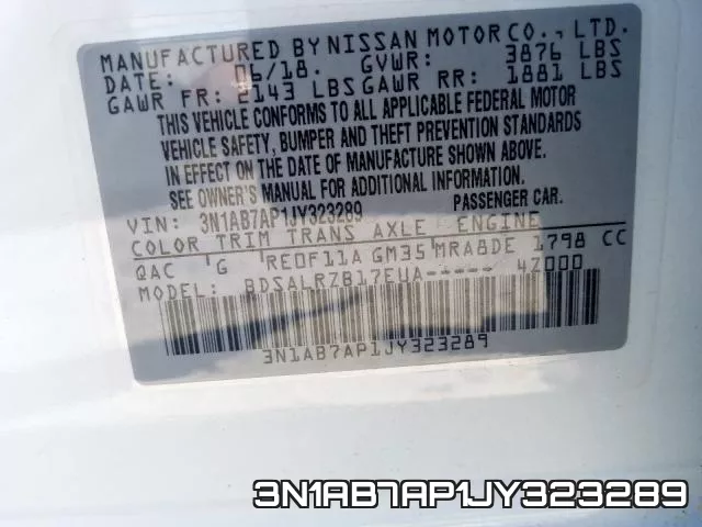 3N1AB7AP1JY323289 фото 2